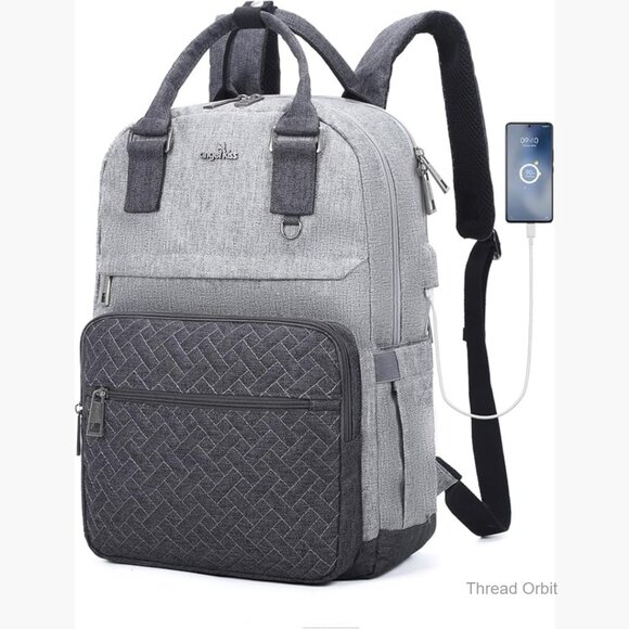 Large Travel Backpack with USB Port, Anti-Theft Design, Water-Resistant Daypack